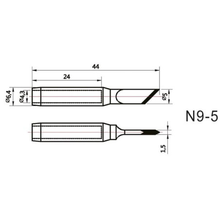 Velleman BITC220/5 soldeerpunt 5x1,5mm beitel