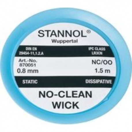 Stannol 870051 No-Clean wick desoldeerlint 1,5m 0,8mm