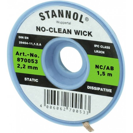 Stannol No-Clean wick desoldeerlint 1,5m 1,5mm