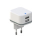 Compacte Lader Met 2 Usb-Aansluitingen 5 V - 3.4 A Max. ( 2.4 + 1 A ) - 17 W Max.
