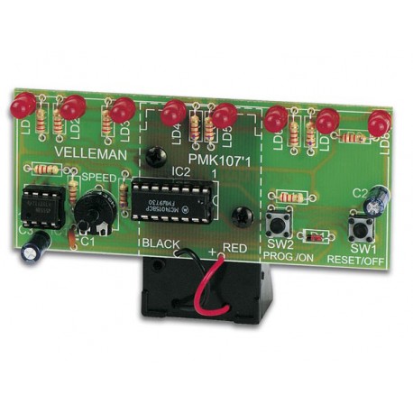 Velleman MK107 2-kanaals LED-stroboscoop Mini Kits bouwpakket