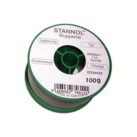 Stannol KS100 574611 soldeertin 1mm 250gram loodvrij met zilver