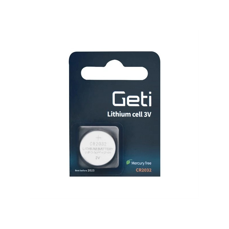 Geti CR2032 3V Lithium knoopcel batterij