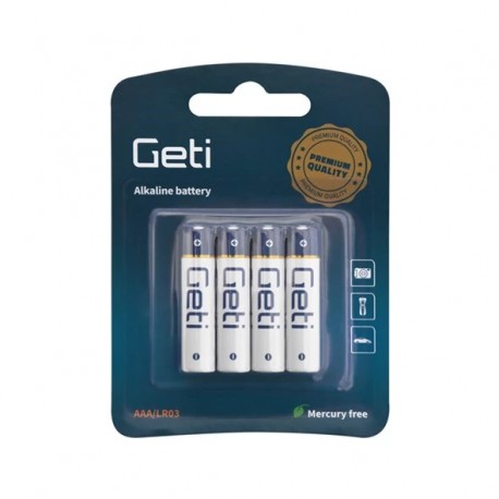 Geti LR03 AAA 1.5V Alkaline batterijen set van 4