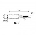 Soldeerbout-shop TIP N8-3 soldeerpunt plat 2mm