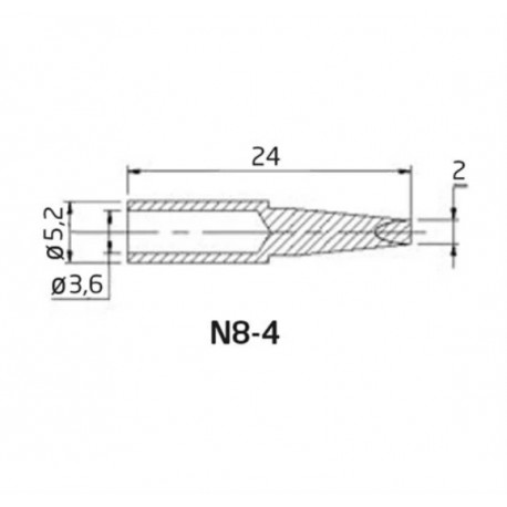 Soldeerbout-shop TIP N8-4 soldeerpunt schuin 2mm