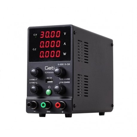 Geti GLPS6005H Laboratoriumvoeding 0-60VDC & 0-5A