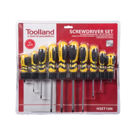 Toolland HSET10N 10-delige schroevendraaierset