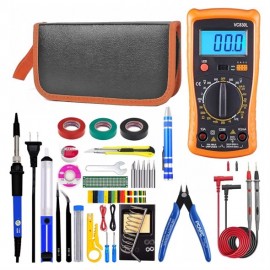 Eurokomp E6180  gereedschapsset met soldeerbout en multimeter