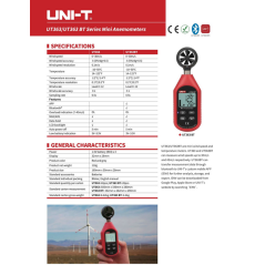 UNI-T UT363BT Anemometer windsnelheidsmeter