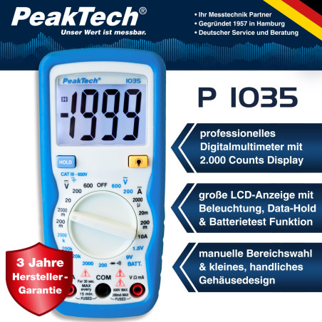 PeakTech 1035 digitale multimeter