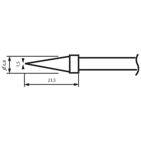 Velleman BITS30LF soldeerpunt spits 1,5mm