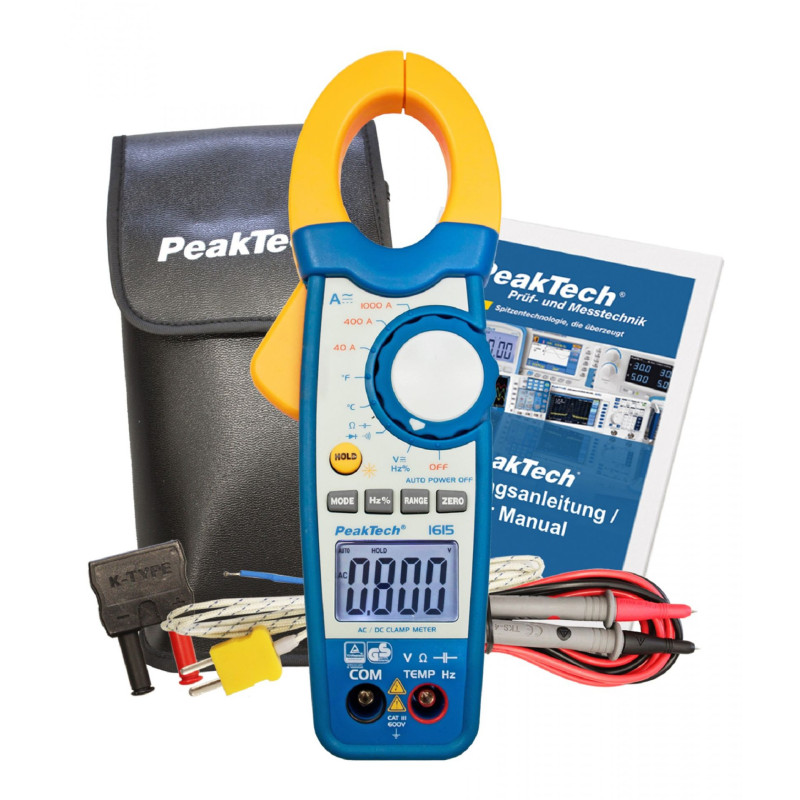 PeakTech 1625 Digitale AC/DC Stroomtang 1000A