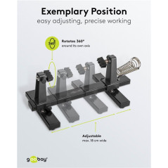 Goobay 76559 Verstelbare printplaathouder met soldeerbouthouder