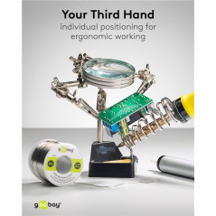Goobay 76560 Derde hand met vergrootglas en soldeerbouthouder