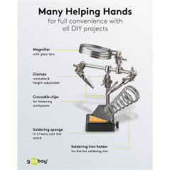 Goobay 76560 Derde hand met vergrootglas en soldeerbouthouder