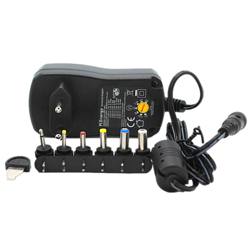 PCEnergy PCE600-UNI  Voedingsadapter DC 3-12V 0,6A 7,2W