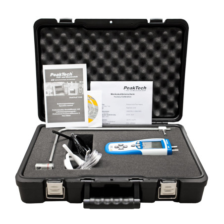 PeakTech 5145 Luchtstroom en drukverschilmeter