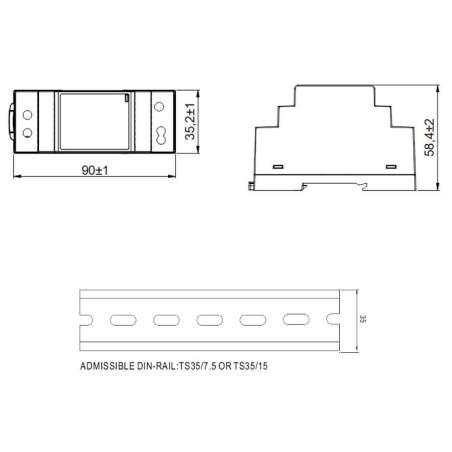 PCEnergy PCE30-12-2-DIN-S DC voeding DIN-rail 12V 2A 24W