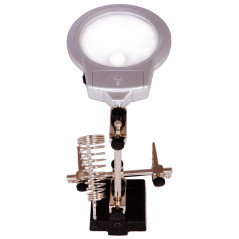 Levenhuk ZF21 Derde hand met vergrootglas en soldeerbouthouder