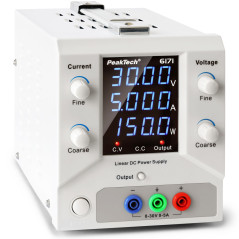 PeakTech 6171 Labvoeding 0-30VDC & 0-5A | Soldeerbout-shop.nl