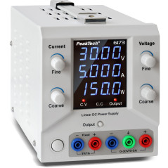 PeakTech 6173 Labvoeding 0-30VDC & 0-5A met USB | Soldeerbout-shop.nl