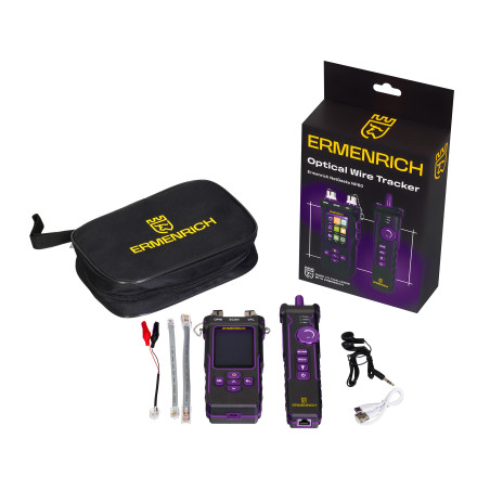 Ermenrich NP60 NetGeeks Glasvezel- & netwerkkabeltester en kabelzoeker (paars)