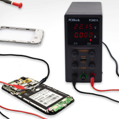 PCWork PCW07A Laboratoriumvoeding 0-30VDC & 0-5A |  Soldeerbout-shop.nl