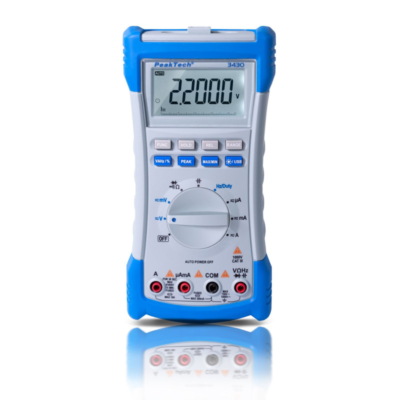 PeakTech 3430 Digitale multimeter met USB-interface