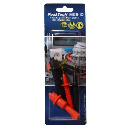 PeakTech MKS-10 meetpennenset met krokodillenklemmen 1000V