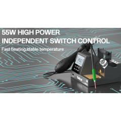 Bakon BK602 PRO SMD hetelucht- en soldeerstation | Soldeerbout-shop.nl
