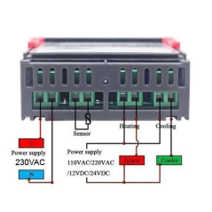Soldeerbout-shop STC-1000 Digitale inbouw thermostaat 24VDC