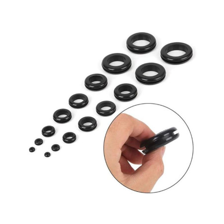 Soldeerbout-shop O279 Rubberen kabeldoorvoerenset open 200-delig