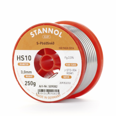 Stannol HS10 509082 soldeertin 3mm 250gram | Soldeerbout-shop.nl