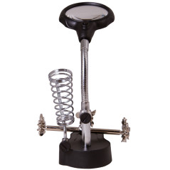 Levenhuk Zeno Desk D3 Derde hand met vergrootglas en soldeerboutstandaard | Soldeerbout-shop.nl