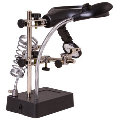 Levenhuk Zeno Desk D11 Derde hand met vergrootglas en soldeerboutstandaard | Soldeerbout-shop.nl