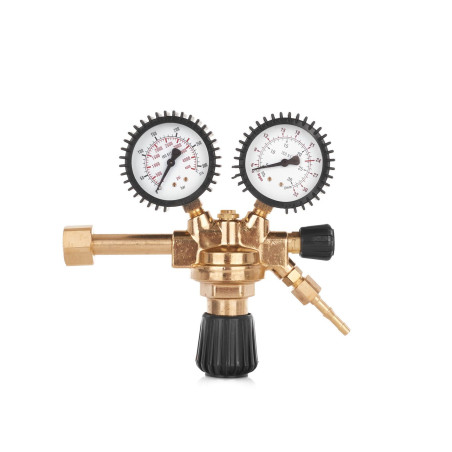 GEKO G80033 CO2 en Argon gasdrukregelaar instelbaar tot 5Bar | Soldeerbout-shop.nl