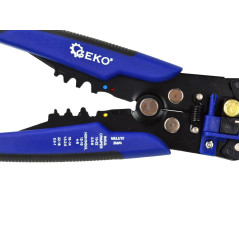 GEKO G01776 3-in-1 Strip-, knip- en krimptang met AMP-kabelschoenen 260-delig | Soldeerbout-shop.nl