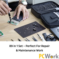 PCWork PCW08J Precisie-schroevendraaier- en toolset 89-delig | Soldeerbout-shop.nl