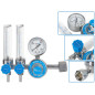 GEKO G80076 CO2 en Argon gasdrukregelaar instelbaar met 2x flowmeter