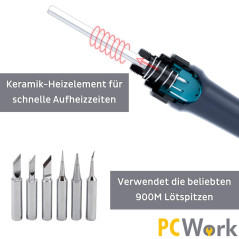 PCWork PCW09C 2-in-1 SMD hetelucht- en soldeerstation | Soldeerbout-shop.nl