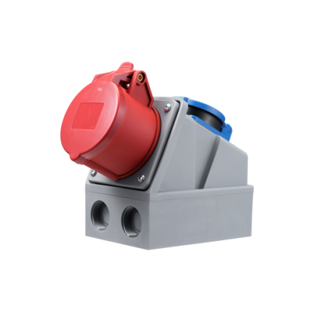 McPower CEE-combinatie wandcontactdoos 16A 5-polig + Schuko | Soldeerbout-shop.nl