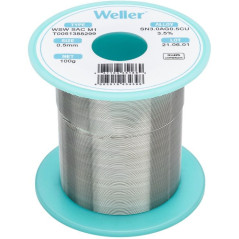 Weller WSW SAC M1 soldeertin 0,5mm 100gram loodvrij met zilver | Soldeerbout-shop.nl