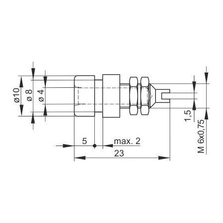 Hirschmann BIL20 Banaanbus inbouwdeel geel