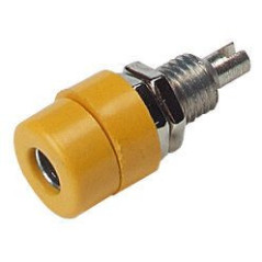 Hirschmann BIL20 Banaanbus inbouwdeel geel | Soldeerbout-shop.nl