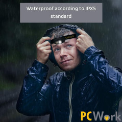 PCWork PCW12A LED hoofdlamp met accu 200lumen | Soldeerbout-shop.nl