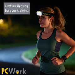 PCWork PCW12B LED hoofdlamp met accu 200lumen | Soldeerbout-shop.nl