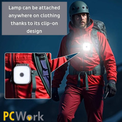 PCWork PCW12E LED hoofdlamp met accu 200lumen | Soldeerbout-shop.nl