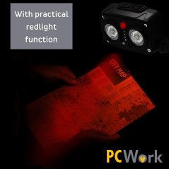 PCWork PCW12G LED hoofdlamp met accu 720lumen | Soldeerbout-shop.nl