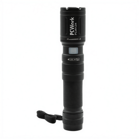 PCWork PCW12H LED zaklamp met accu en zoom 650lumen